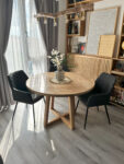 Cleoda Herringbone Round Dining Table
