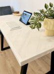 white desk trapez legs 7