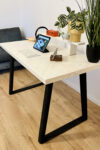 white desk trapez legs 7