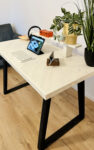 white desk trapez legs 7