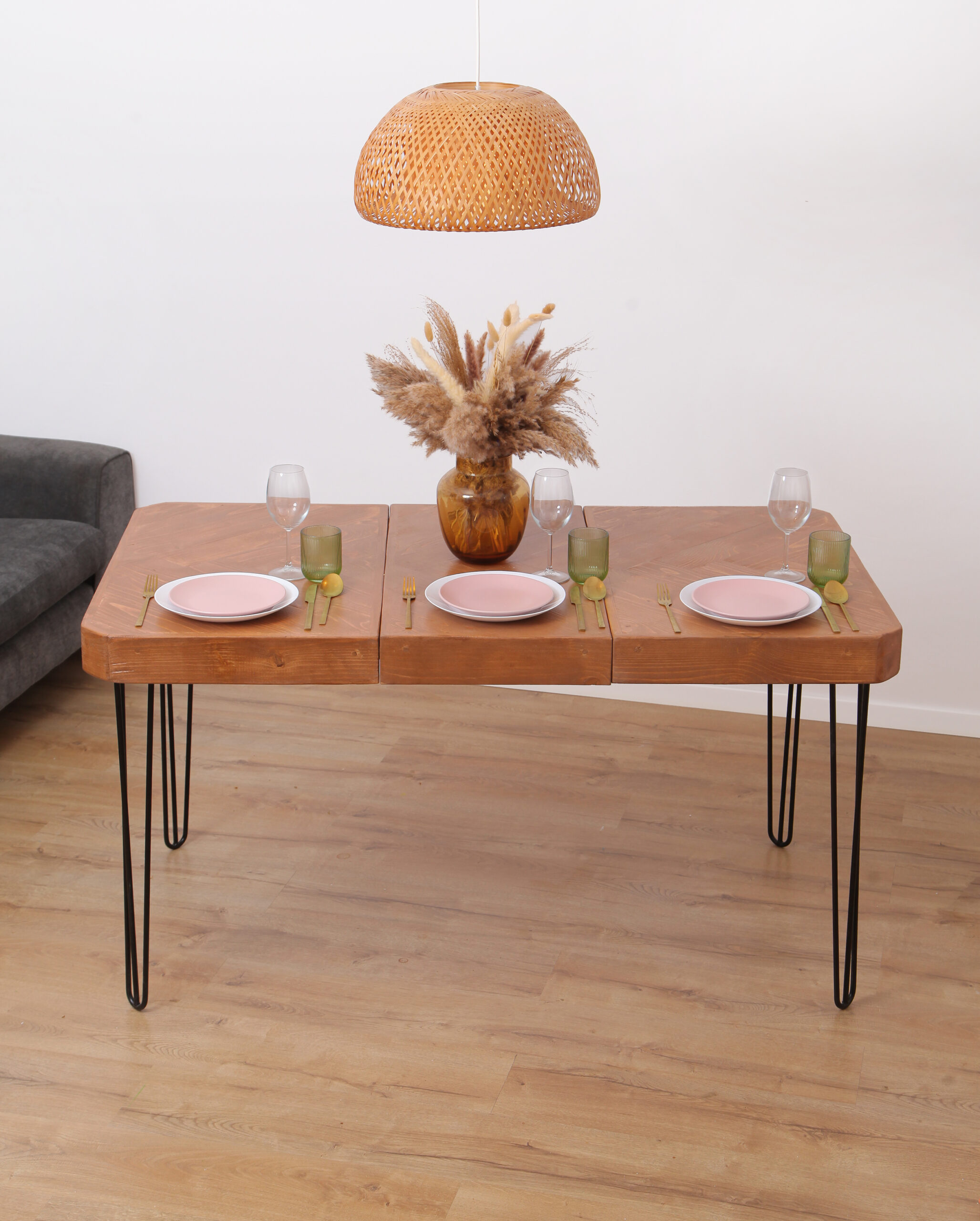 Wallnut Extendable Chunky Dining Table 2Res