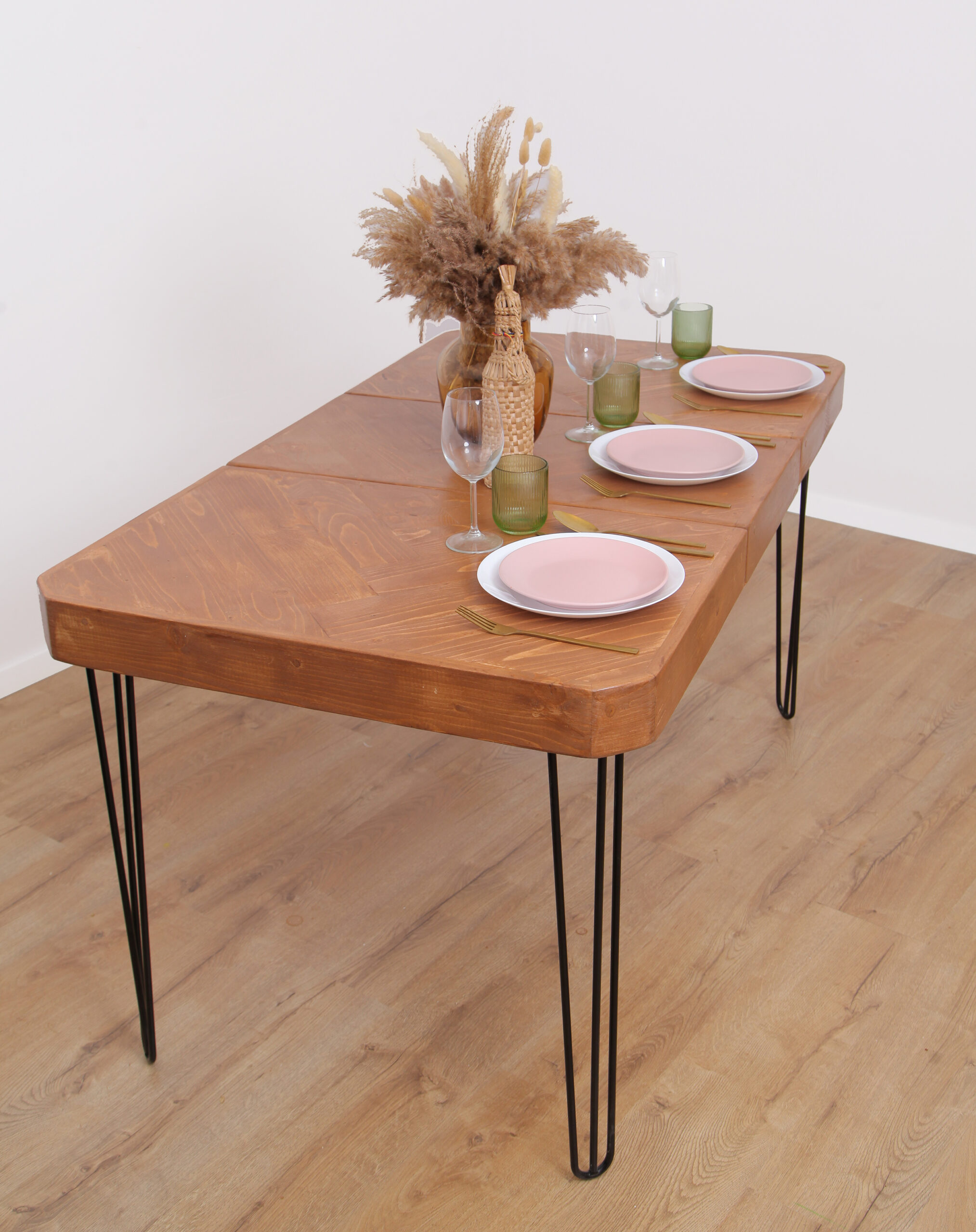 Wallnut Extendable Chunky Dining Table 7RES