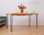 The Slimline Extendable Dining Table – Gold Oak Rustic Design