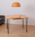 The Slimline Extendable Dining Table – Gold Oak Rustic Design