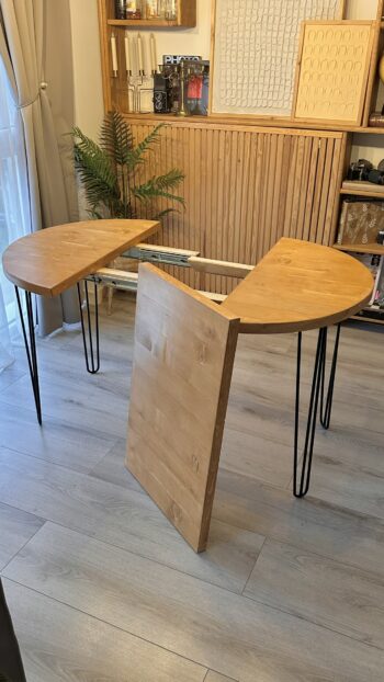 Rustic Round Extendable Table