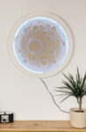 Moon Wall Art - Handmade Illuminated Moon - LED Wall Lamp - Wall Decor